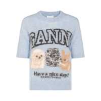 Imbracaminte Ganni Dama - Topuri Ganni Ganni T-Shirts And Polos BLUE Femei (BM 18472098) - B-mall.ro