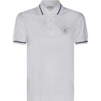 Tricouri Polo White Polo Shirt With Logo Printed On The Front In Cotton Jersey Woman Femei