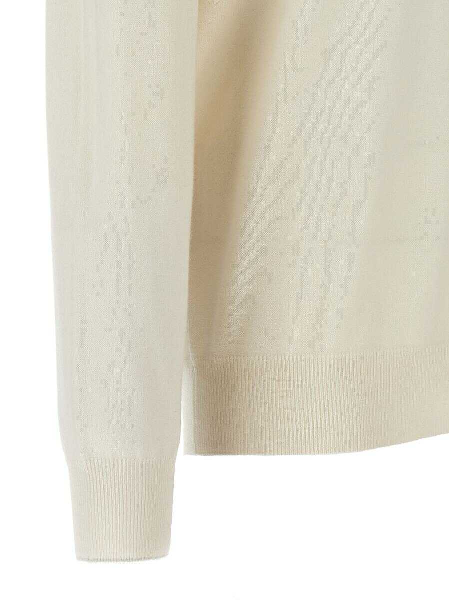 Pulovere Brunello Cucinelli Brunello Cucinelli Cashmere Turtleneck Sweater WHITE Barbati (BM 18472827) 4