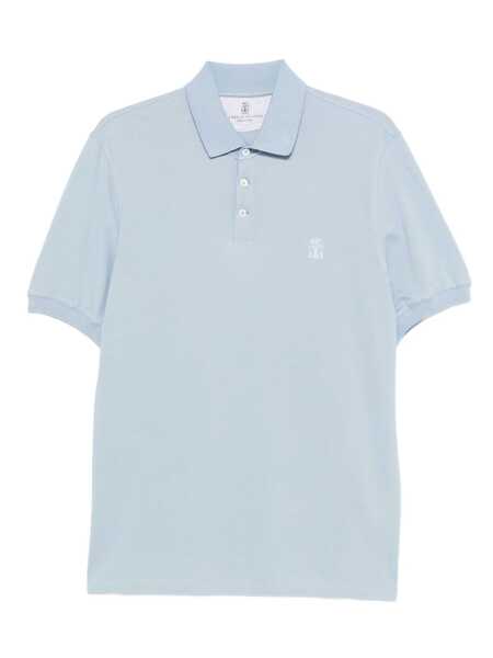 Tricouri Polo Brunello Cucinelli Brunello Cucinelli Polo Shirts BLUE Barbati (BM 18473205) 1