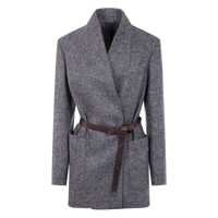 Geci Brunello Cucinelli Belted Suit-Type Jacket Clothing Femei