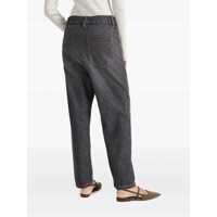 Blugi Brunello Cucinelli Dama - Blugi Brunello Cucinelli Grey Five Pocket Jeans With Elastic Waist In Cotton Woman GREY Femei (BM 18473328) - B-mall.ro