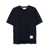 Thom Browne Thom Browne 'Rwb Knit Trim' T-Shirt BLUE