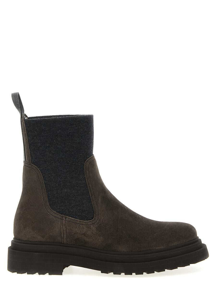 Bocanci Brunello Cucinelli Brunello Cucinelli Monile Ankle Boots BROWN Femei (BM 18474348) 1