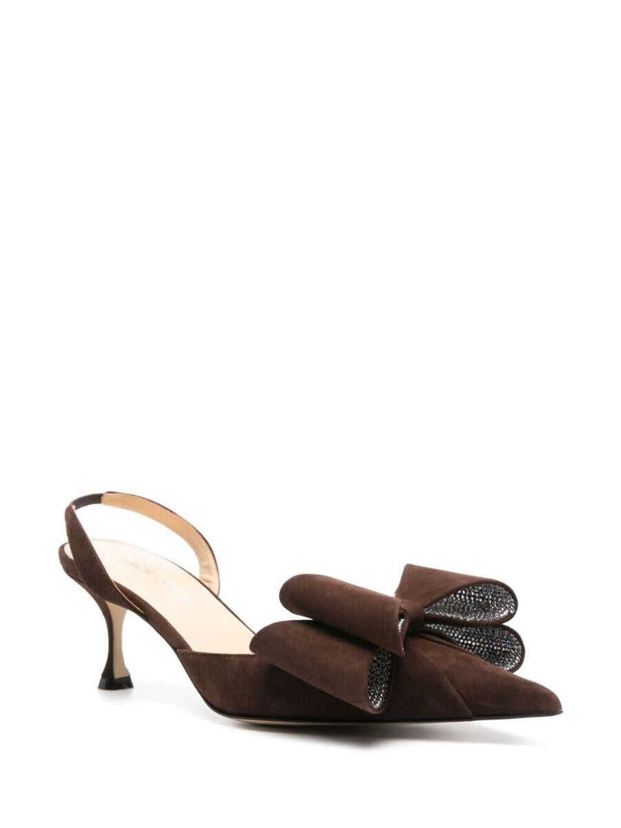 Pantofi cu toc MACH & MACH Mach & Mach Le Cadeau Kitten Heel Slingback Shoes BROWN Femei (BM 18475023) 3