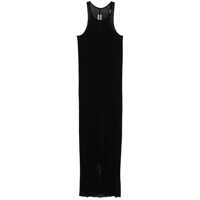 Rochii Black Semi-Transparent Sheath Dress In Viscose And Silk Blend Woman Femei