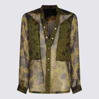Camasi Rick Owens Yellow Silk Larry Fogpocket Shirt Barbati