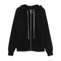 Pulovere Rick Owens 'Windbreaker' Black Hooded Sweatshirt In Cotton Man