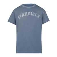 Tricouri Blue Crewneck T-Shirt With Logo Lettering Print In Cotton Woman Femei