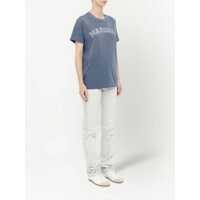 Tricouri Maison Margiela Dama - Tricouri Maison Margiela Blue Crewneck T-Shirt With Logo Lettering Print In Cotton Woman BLUE Femei (BM 18476427) - B-mall.ro