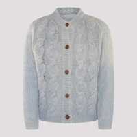 Cardigane Maison Margiela Light Blue Wool Blend Cardigan Femei