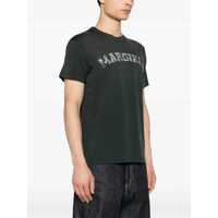 Tricouri Maison Margiela Dama - Tricouri Maison Margiela Black Crewneck T-Shirt With Logo Lettering Print In Cotton Woman Black Femei (BM 18476595) - B-mall.ro