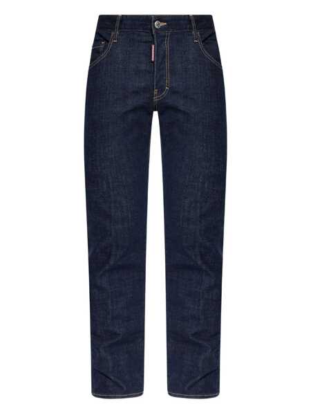 Blugi DSQUARED2 Blue Jeans With Belt Loops And Logo Patch On The Rear In Denim Man BLUE Barbati (BM 18477081) 1