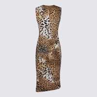 Rochii Roberto Cavalli Dama - Rochii Roberto Cavalli Roberto Cavalli Multicolor Midi Dress Beige Femei (BM 18477333) - B-mall.ro