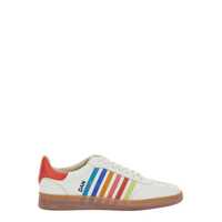Sneakers Beige Low Top Sneaker With Logo On The Tongue And Contrast Heel Tab With Logo In Leather Man Barbati