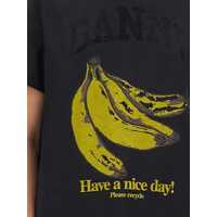 Tricouri Ganni Banana Organic Cotton T-Shirt Femei