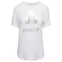 Tricouri 'Koldi' White Crewneck T-Shirt With Contrasting Logo In Linen Woman Isabel Marant Étoile Femei