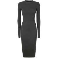 Rochii Wardrobe.Nyc Ribbed Long Sleeve Dress Clothing Femei