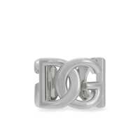Bijuterii Silver-Tone Chunky Logo Ring In Brass Man Barbati