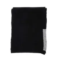 Esarfe Black Scarf With Contrasting Detail In Wool Woman Femei
