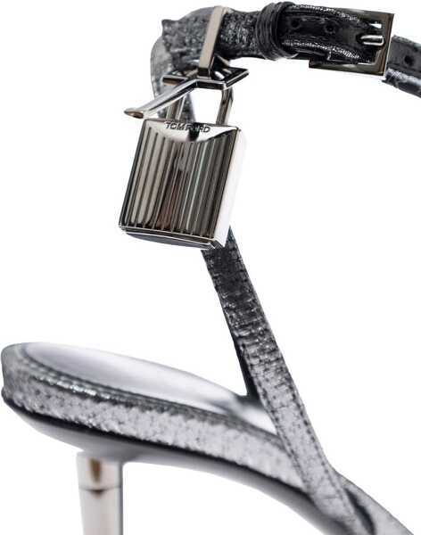 Sandale Tom Ford Padlock Sandals DARK SILVER Femei (BM 18479614) 4