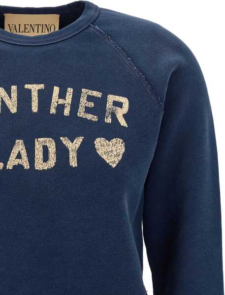 Bluze de trening Valentino Garavani Panther Lady Sweatshirt GULF BLUE/BETULLA Femei (BM 18479635) 4