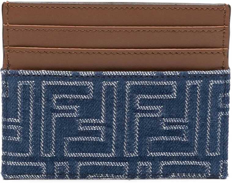 Portofele Fendi Denim Card Holder STONEDARK NUTP Barbati (BM 18479671) 2
