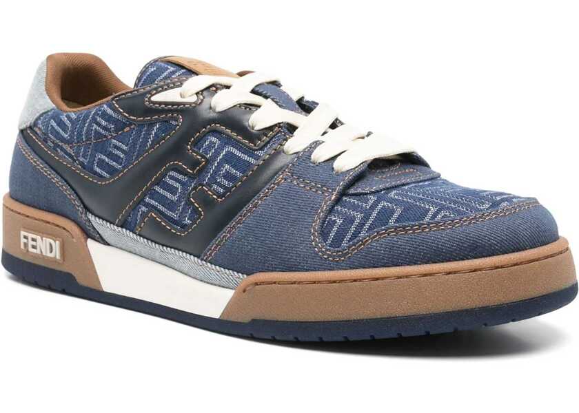 Sneakers Fendi FF Denim Sneakers STONABISS BLUGHIAC Barbati (BM 18479677) 2