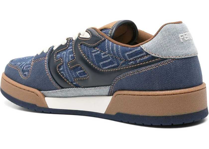 Sneakers Fendi FF Denim Sneakers STONABISS BLUGHIAC Barbati (BM 18479677) 3