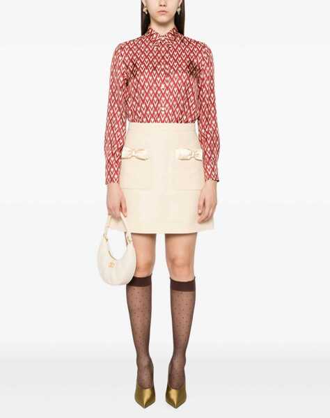 Camasi casual Valentino Garavani Toute La V Shirt ROSSO/CREMA Femei (BM 18479686) 2