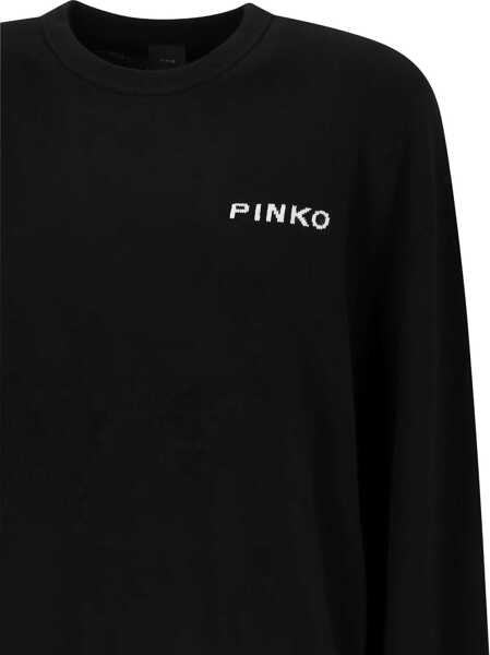 Pulovere Pinko Logo Sweater NERO/BIANCO Femei (BM 18479749) 3