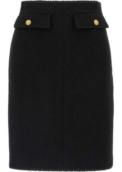 Fuste Chloe Boucl wool midi Skirt BLACK Femei (BM 18479761) 2