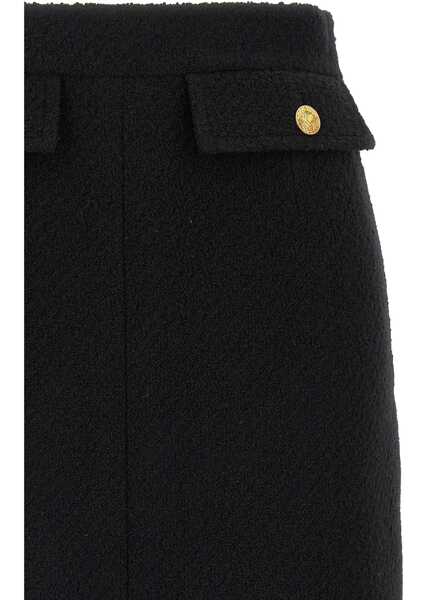 Fuste Chloe Boucl wool midi Skirt BLACK Femei (BM 18479761) 4