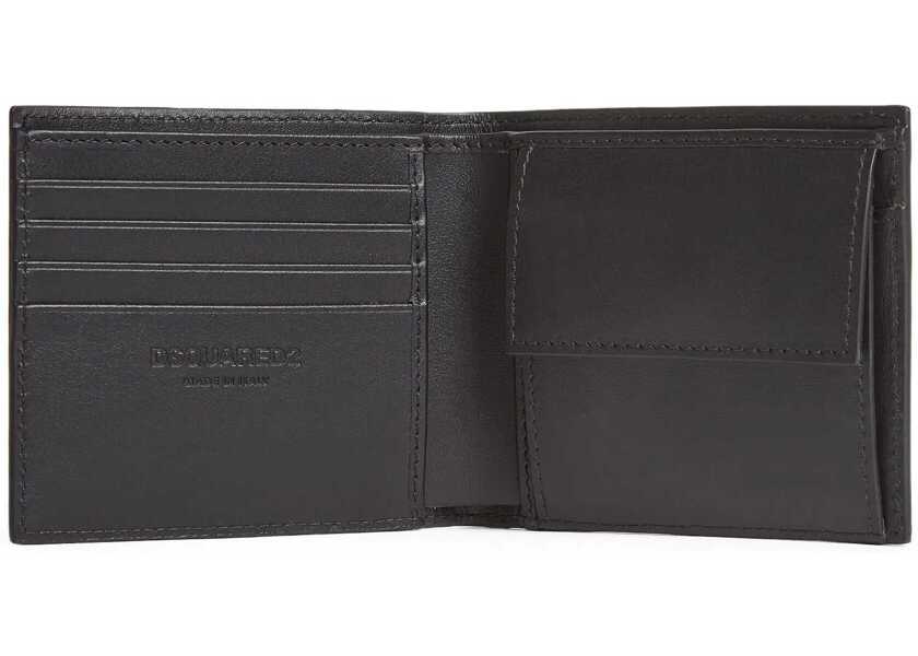Portofele DSQUARED2 Bifold Wallet NERO Barbati (BM 18479767) 3