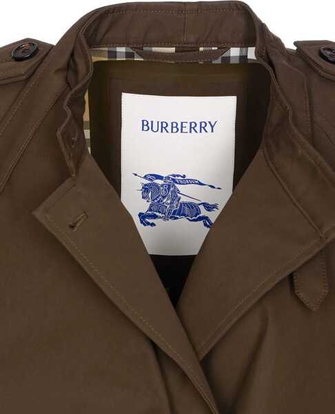 Paltoane Burberry Cotton Cape JUNIPER Femei (BM 18479812) 4