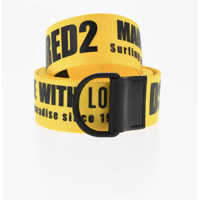 Curele DSQUARED2 Logoed Fabric Made With Love Belt With D-Ring Buckle 40Mm