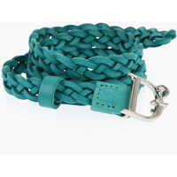 Curele Braided Leather Skinny Belt 15Mm Femei