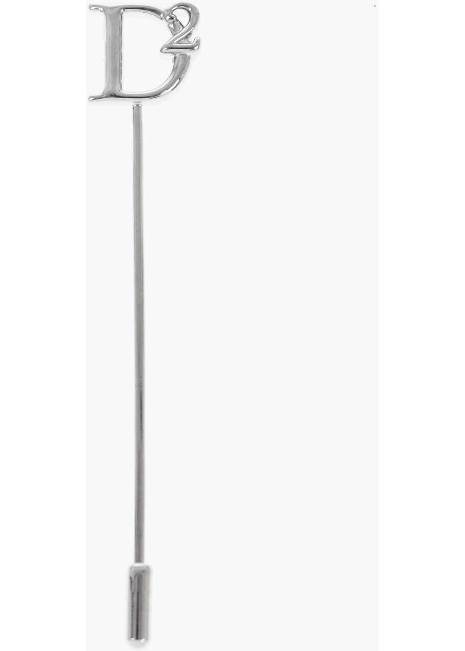 Cravate DSQUARED2 Silver Effect Tie Pin With Monogram Silver Barbati (BM 18480187) 1