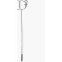 Cravate Silver Effect Tie Pin With Monogram Barbati