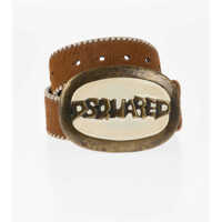 Curele Ponyskin Belt With Logoed Maxi Buckle 45Mm Femei