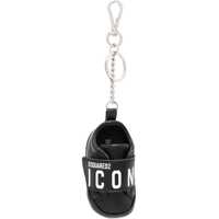 Brelocuri DSQUARED2 Icon Metal Keyring With Faux Leather Shoe-Shaped Pendant