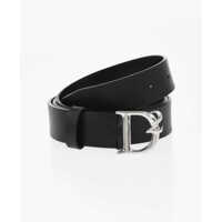 Curele DSQUARED2 Solid Color Leather Belt With Logoed Anchor Buckle 30Mm
