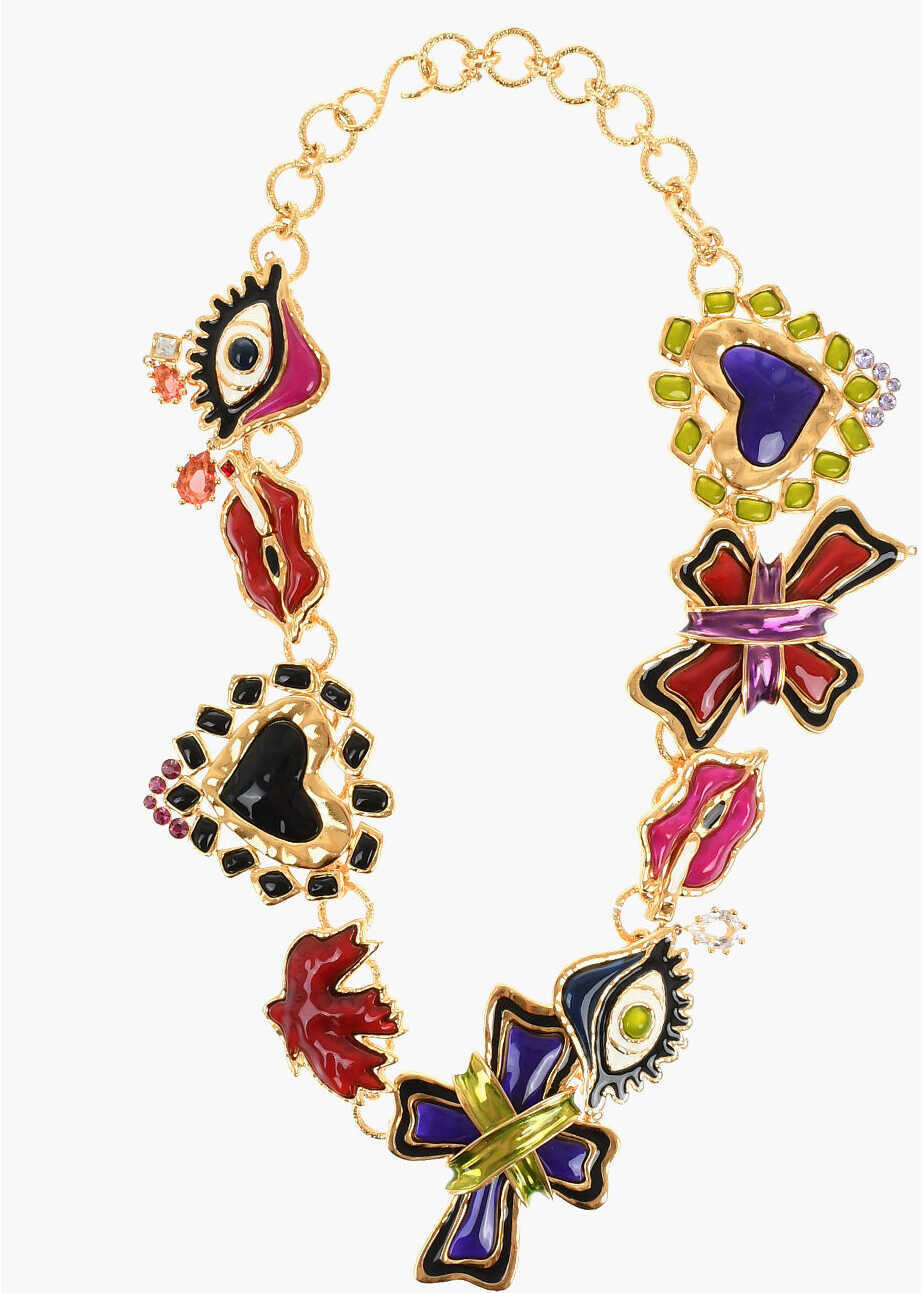 Curele DSQUARED2 Golden-Effect Chain Belt With Charms 80Mm Gold Femei (BM 18480295) 1