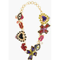 Curele Golden-Effect Chain Belt With Charms 80Mm Femei