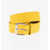 DSQUARED2 Patent Leather Belt With All-Over Monogram 30Mm Yellow