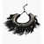 DSQUARED2 Suede And Metal Cow Girl Plastron Necklace Embellished With Black