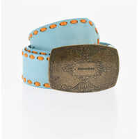 Curele Leather Belt With Contrasting Detail 40Mm Femei