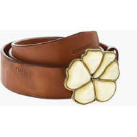 Curele Leather Aloha Spirit Belt With Flower-Shaped Buckle 30Mm Barbati