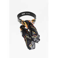 Pulovere Leather Choker With Studs And Foulard Details Femei