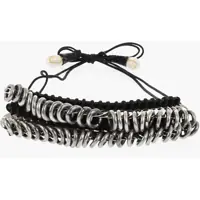 Bratari DSQUARED2 Leather And Metal African Hyena Anklet With Shells